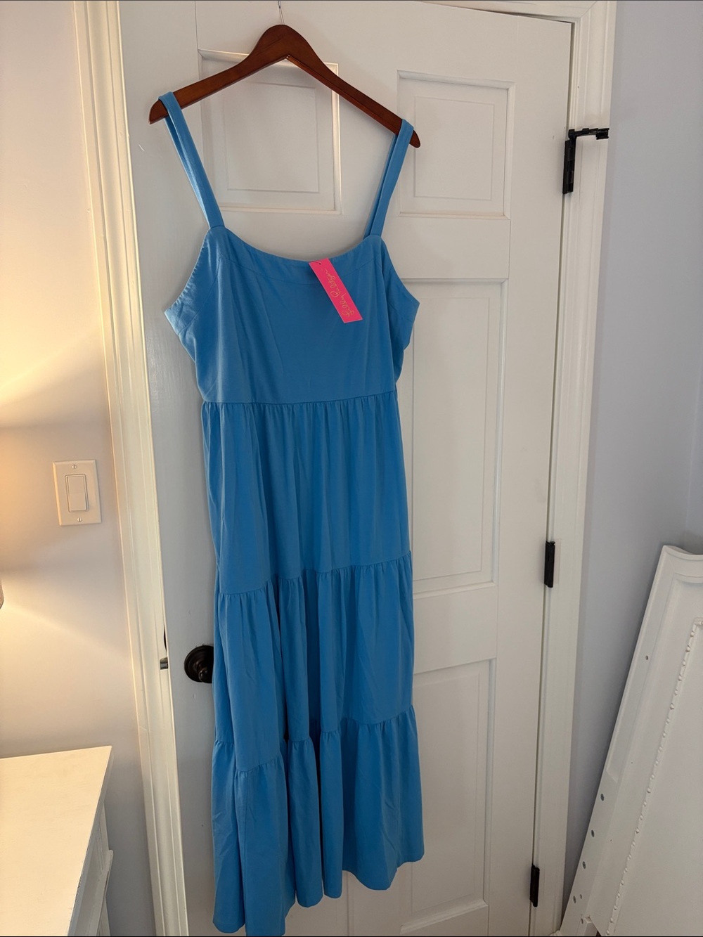 NWT Lily Pulitzer Bright Blue Tiered Maxi Dress - XL